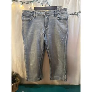 Faded Glory Vintage Cropped Capri Jeans – Women’s 12 – Light Wash Denim